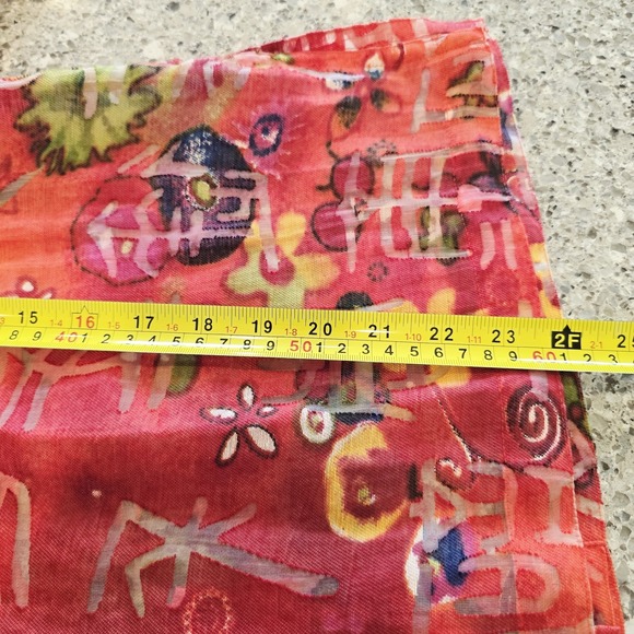 Chicos Women Large (2) Red Button Up Shirt Asian Inspired Sheer Linen Blend.A52‎ - Picture 8 of 11